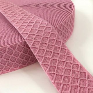 Elastic neted 4 cm Rhombus light pink