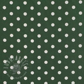 Țesătură din bumbac Dots dark green