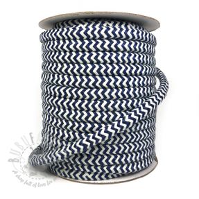 Șnur din poliester împletit ZIG ZAG dark blue