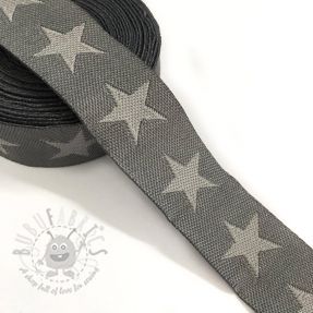 Panglică Stars dark grey/light grey