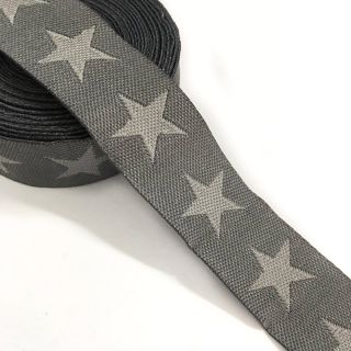 Panglică Stars dark grey/light grey