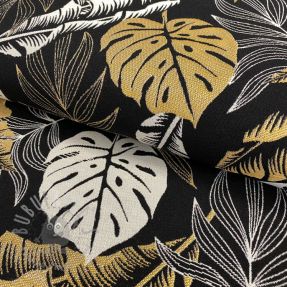 Țesătură decorativă jacquard Botanic leaf metallic deluxe