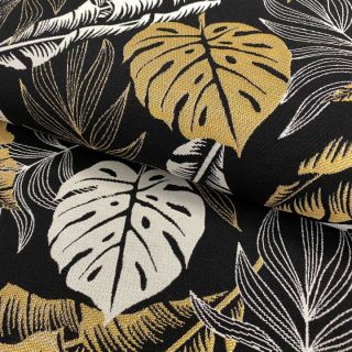 Țesătură decorativă jacquard Botanic leaf metallic deluxe