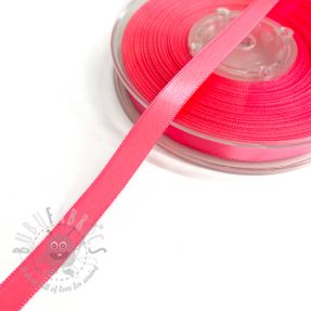 Panglică din satin reversibilă 9 mm neon pink