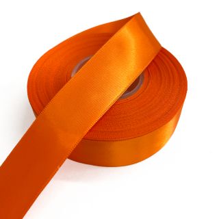 Satin ribbon double face 25 mm orange