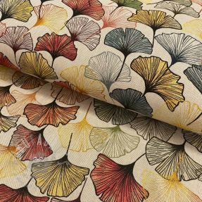 Țesătură decorativă premium Linenlook Elegant ginko digital print