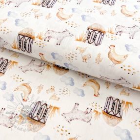 Țesătură din bumbac Snoozy fabrics Farm style Piggy digital print