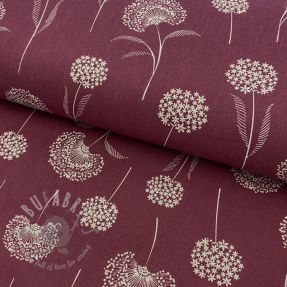 Țesătură decorativă Linenlook Elegant dandelion bordeaux