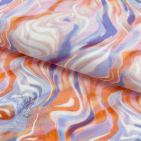 Tricot Marble tangerine digital print