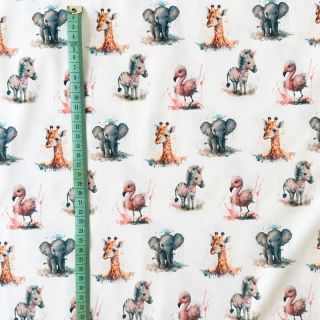 Tricot Safari babies white digital print