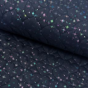 Material textil matlasat FOIL Hearts navy