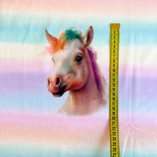 Tricot Unicorn pastel rainbow PANEL digital print