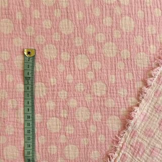 Mușelină JACQUARD Dots pink