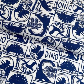 Tricot Dino scenic cobalt