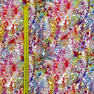 Viscoză RAYON POPLIN Colorful Patterns design C digital print