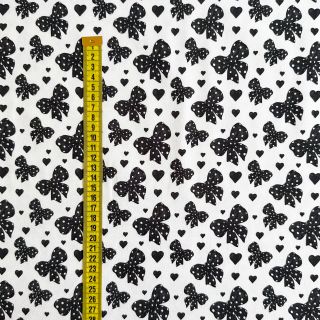 Tricot French love Bow black digital print