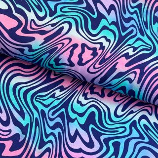 Tricot Cute and abstract wave digital print