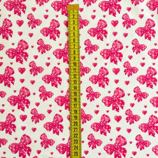 Tricot French love Bow pink digital print