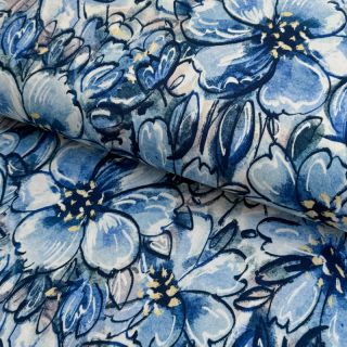 Tricot VISCOSE LYCRA HEAVY Pretty in blue design B digital print