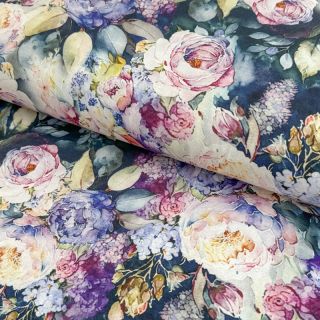 Tricot VISCOSE LYCRA HEAVY Flower canvas design B digital print