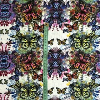 Tricot VISCOSE LYCRA HEAVY Butterflies design A digital print