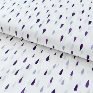 Țesătură din bumbac Raindrops Snoozy violet