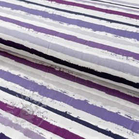Țesătură din bumbac Big stripes Snoozy violet