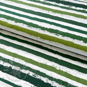Țesătură din bumbac Big stripes Snoozy camo green