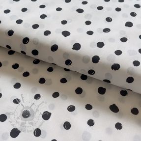 Țesătură din bumbac Draw dots Snoozy white