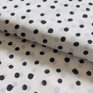 Țesătură din bumbac Draw dots Snoozy white