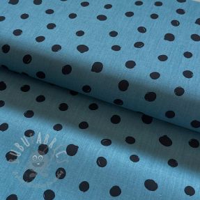 Țesătură din bumbac Draw dots Snoozy steel blue