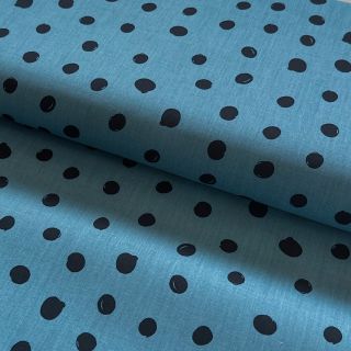 Țesătură din bumbac Draw dots Snoozy steel blue