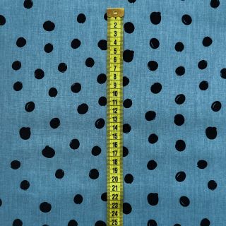 Țesătură din bumbac Draw dots Snoozy steel blue