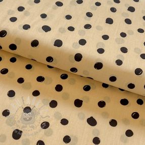 Țesătură din bumbac Draw dots Snoozy light yellow