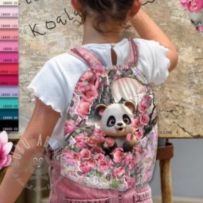 Țesătură decorativă KIDS BACKPACK Sakura Panda PANEL