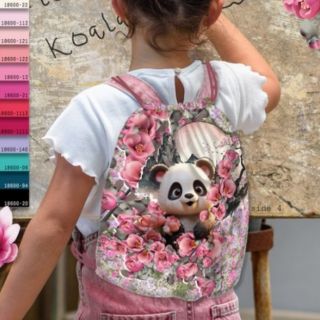 Țesătură decorativă KIDS BACKPACK Sakura Panda PANEL