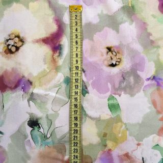 Viscoză Twill Blury florals green digital print