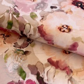 Viscoză Twill Blury florals naturels digital print