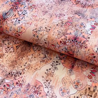 Viscoză Satin antique Maroque pink digital print