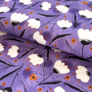 Tricot Tulips purple digital print