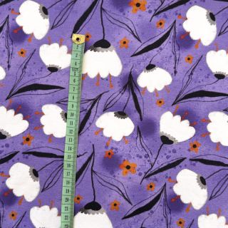 Tricot Tulips purple digital print