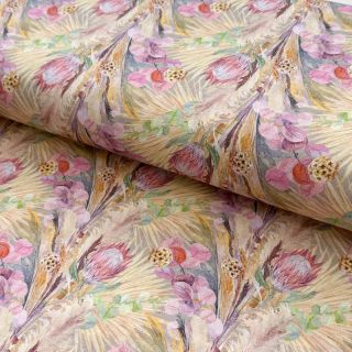 Tricot Painted flowers SNOOZY design E digital print