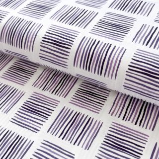 Tricot Square Stripes Snoozy violet