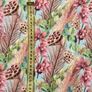 Tricot Painted flowers SNOOZY design A digital print