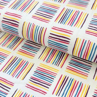 Tricot Square Stripes Snoozy multi