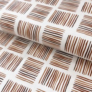 Tricot Square Stripes Snoozy brick