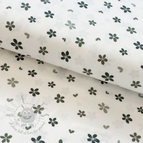 Tricot Flowers Snoozy camo green