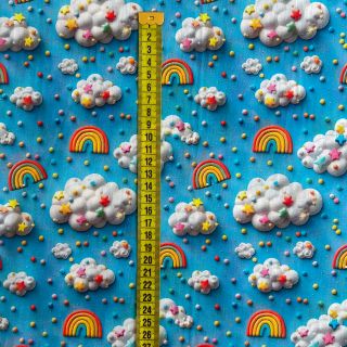 Țesătură din bumbac Rainbow design A digital print