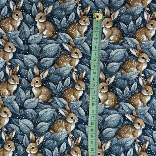 Tricot Night bunnies digital print