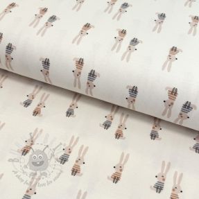 Tricot Bunny buddies white digital print